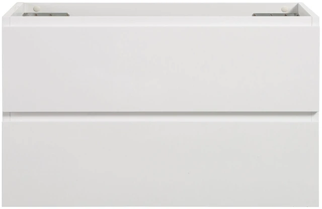Main image of Wall Mount Cabinet Without Basin, Color with Two Drawers Pre Assembled, White, Melamine, Vanities