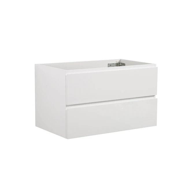Alt view image 2 of 6 - Wall Mount Cabinet Without Basin, Color with Two Drawers Pre Assembled, White, Melamine, Vanities