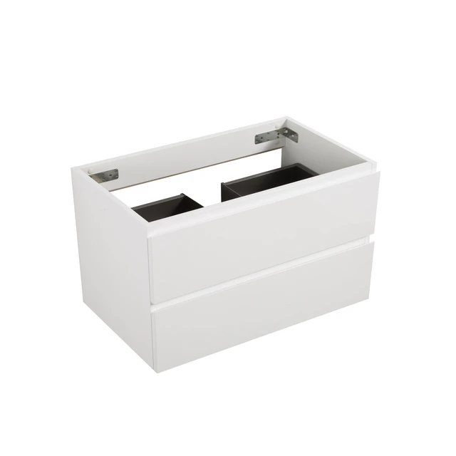 Alt view image 3 of 6 - Wall Mount Cabinet Without Basin, Color with Two Drawers Pre Assembled, White, Melamine, Vanities