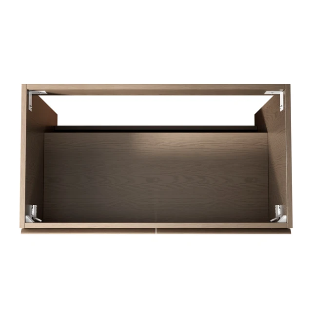 Alt view image 3 of 6 - 36 Inch Freestanding Storge Cabinet with Double Striped Doors, Basin and Top Faucet Drain Set and Sink Cover Heidelberg