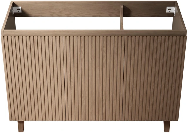 Main image of 48 Inch Freestanding Storge Cabinet with Three Striped Doors, Basin and Top Faucet Drain Set and Sink Cover Heidelberg