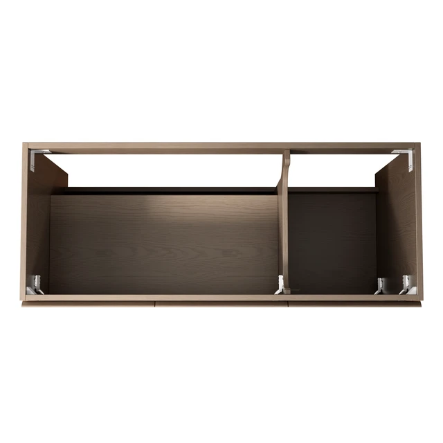 Alt view image 3 of 6 - 48 Inch Freestanding Storge Cabinet with Three Striped Doors, Basin and Top Faucet Drain Set and Sink Cover Heidelberg
