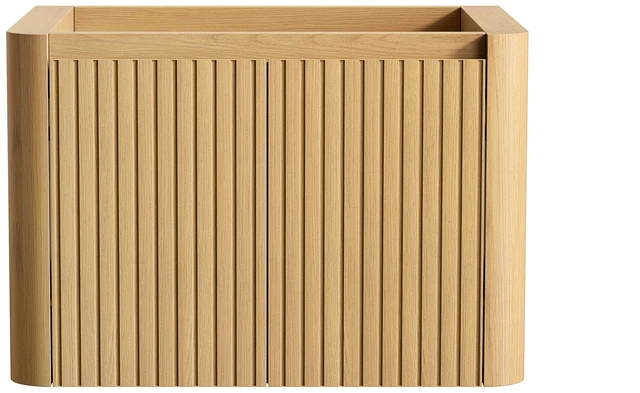 Main image of 24 Inch Wall Mounted Corolla Plywood Storage Cabinet, Countertop Basin Faucet, Golden Oak, Vanities