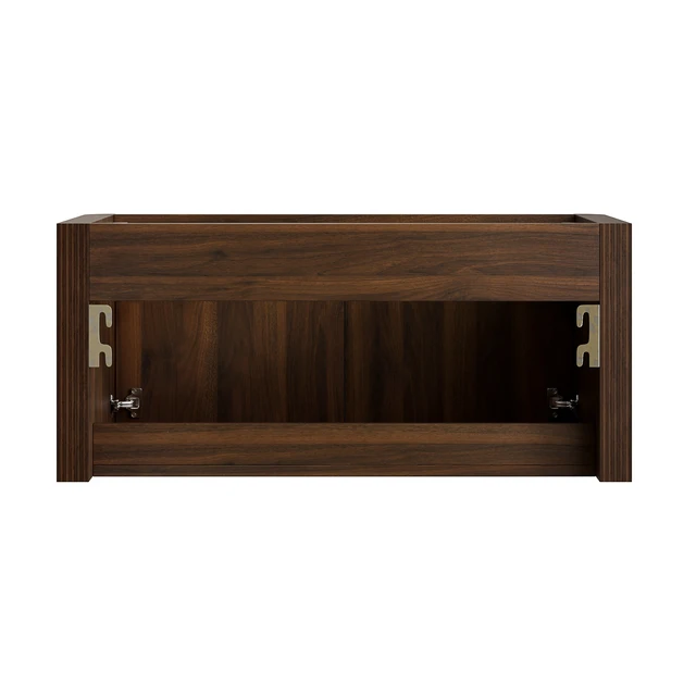 Alt view image 4 of 6 - 36 Inch Vanity and Sink, Floating Storage Cabinet Solid Surface Integrated Basin with Pre Drilled Faucet Holes
