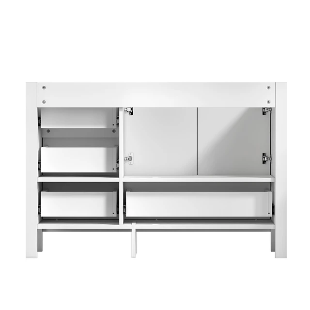 Alt view image 2 of 7 - Inchwhite Vanity Abundant Storage Cabinet Soft Close Doors and 4 Drawers Excluding the Ceramic Basin, White, MDF