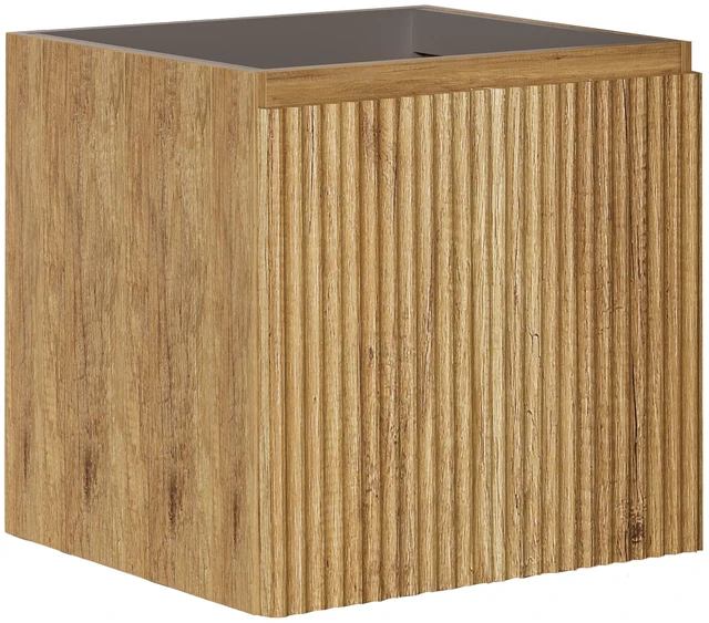 Main image of 24 Inch Vanity Cabinet Without Sink Oak Wall Mounted Floating Folding Vanity with Doors, Golden Oak, MDF