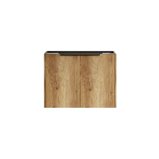 Alt view image 4 of 5 - 30 Inch Vanity Cabinet Without Sink Oak Wall Mounted Floating Vanity with Doors, Golden Oak, MDF, Vanities
