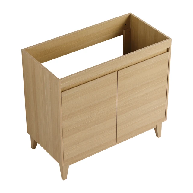 Alt view image 5 of 7 - 36 Inch Freestanding Vanity Only the Vanity, Oak, MDF, Vanities