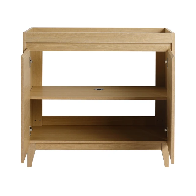 Alt view image 4 of 7 - 36 Inch Freestanding Vanity Only the Vanity, Oak, MDF, Vanities