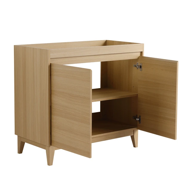 Alt view image 2 of 7 - 36 Inch Freestanding Vanity Only the Vanity, Oak, MDF, Vanities