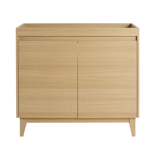 Alt view image 7 of 7 - 36 Inch Freestanding Vanity Only the Vanity, Oak, MDF, Vanities