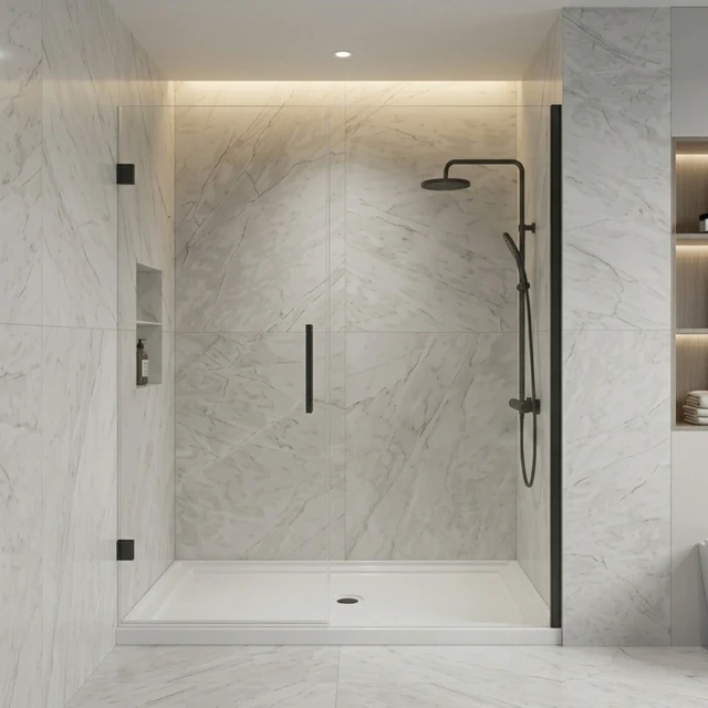 Alt view image 2 of 5 - Inchx 36 Inch Rectangular Shower Base Pan, Acrylic Single Threshold Shower Tray with Center Drain Non-Slip Surface