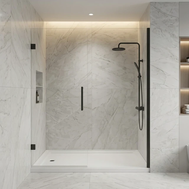 Alt view image 2 of 5 - Inchx 36 Inch Rectangular Shower Base Pan, Acrylic Single Threshold Shower Tray with Left Drain Non-Slip Surface