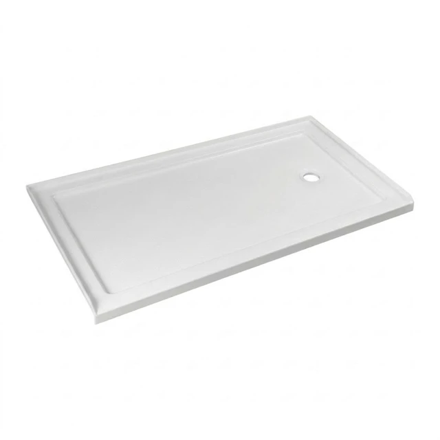 Alt view image 3 of 5 - Inchx 32 Inch Rectangular Shower Base Pan, Acrylic Single Threshold Shower Tray with Right Drain Non-Slip Surface