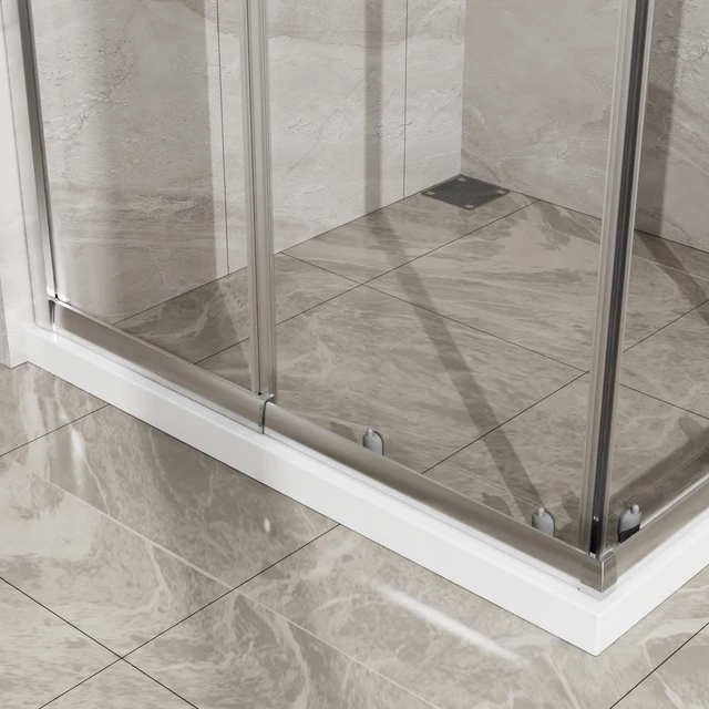 Alt view image 6 of 7 - 36 Inch 72 Inch Expandable Square Shower Enclosure, Sliding Corner Shower Door with SGCC Tempered Glass