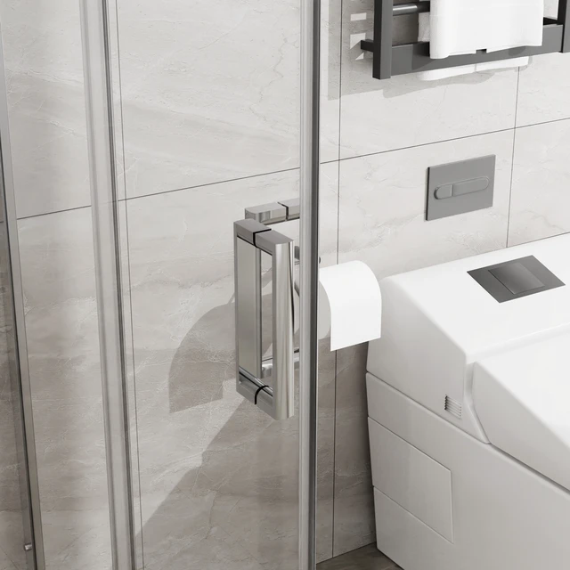 Alt view image 5 of 7 - 36 Inch 72 Inch Expandable Square Shower Enclosure, Sliding Corner Shower Door with SGCC Tempered Glass