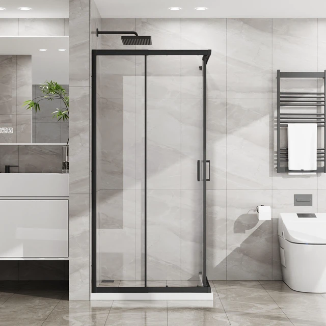 Main image of 36 Inch 72 Inch Expandable Square Shower Enclosure, Sliding Corner Shower Door with SGCC Tempered Glass