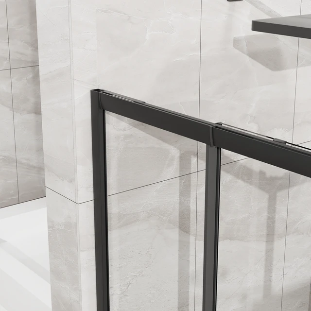 Alt view image 4 of 7 - 36 Inch 72 Inch Expandable Square Shower Enclosure, Sliding Corner Shower Door with SGCC Tempered Glass