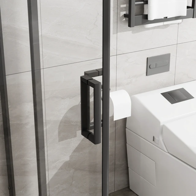Alt view image 5 of 7 - 36 Inch 72 Inch Expandable Square Shower Enclosure, Sliding Corner Shower Door with SGCC Tempered Glass