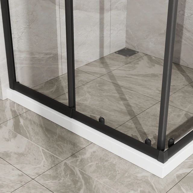 Alt view image 6 of 7 - 36 Inch 72 Inch Expandable Square Shower Enclosure, Sliding Corner Shower Door with SGCC Tempered Glass