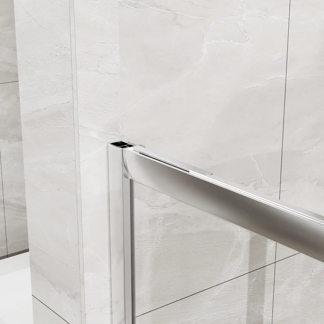 Alt view image 5 of 7 - Inchx 72 Inch Corner Sliding Shower Door and Shower Base Combo Kit, SGCC Tempered Glass Enclosure with Pan Set