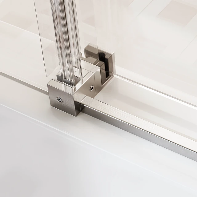 Alt view image 5 of 6 - 46 to 48 Inch 76 Inch Frameless Single Sliding Shower Doors, Sliding Shower Door 16 8 mm SGCC Tempered Glass