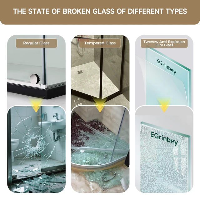 Alt view image 7 of 7 - 60 Inch 60 Inch Frameless Double Sliding Shower Door, Bathtub Door 16 8 mm Tempered Glass Explosion Proof Film Nano