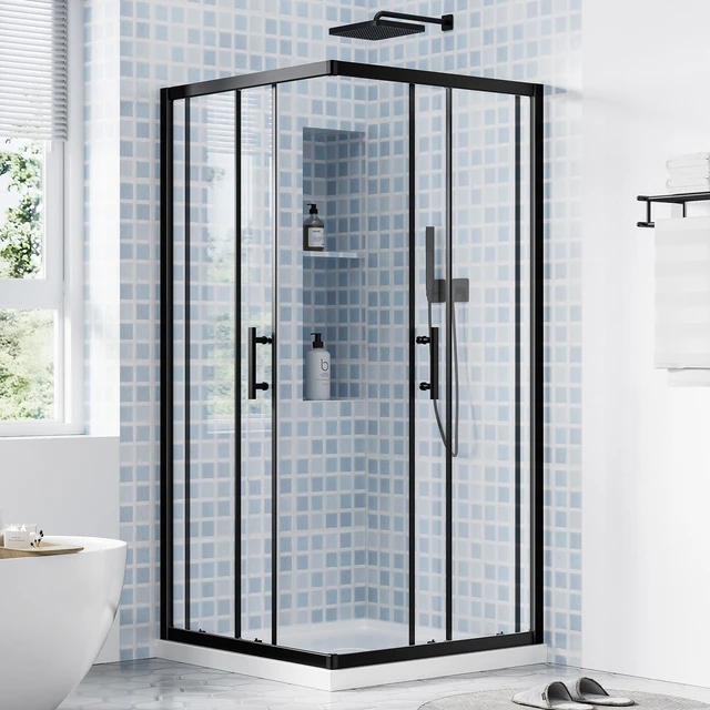 Alt view image 2 of 7 - 36 Inch 36 Inch 72 Corner Shower Enclosure Shower Stall for Walk in 4 SGCC Tempered Glass with Explosion Proof