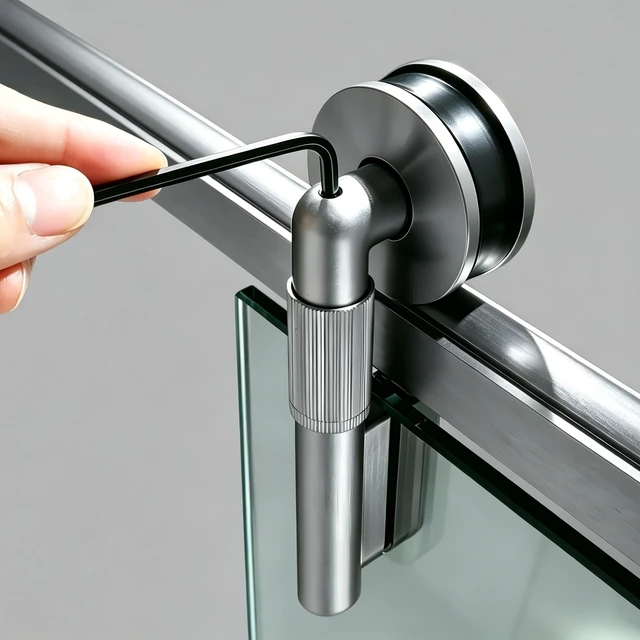 Alt view image 6 of 7 - 57 to 60 78 Inch Frame Single Sliding Soft Close Shower Doors, Sliding Shower Door 8 mm SGCC Tempered Glass for Gun