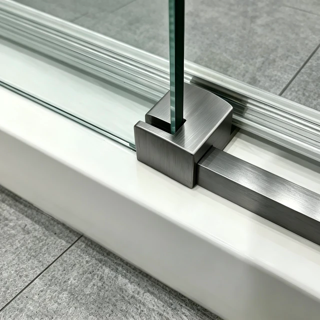 Alt view image 7 of 7 - 57 to 60 78 Inch Frame Single Sliding Soft Close Shower Doors, Sliding Shower Door 8 mm SGCC Tempered Glass for Gun