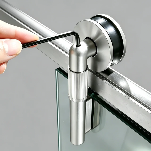 Alt view image 7 of 7 - 57 to 60 78 Inch Frame Single Sliding Soft Close Shower Doors, Sliding Shower Door 8 mm SGCC Tempered Glass for Brush