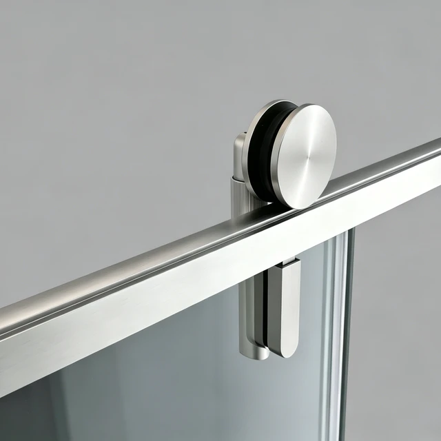 Alt view image 6 of 7 - 57 to 60 78 Inch Frame Single Sliding Soft Close Shower Doors, Sliding Shower Door 8 mm SGCC Tempered Glass for Brush