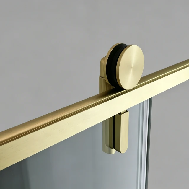 Alt view image 6 of 7 - 57 to 60 78 Inch Frame Single Sliding Soft Close Shower Doors, Sliding Shower Door 8 mm SGCC Tempered Glass for Brushed