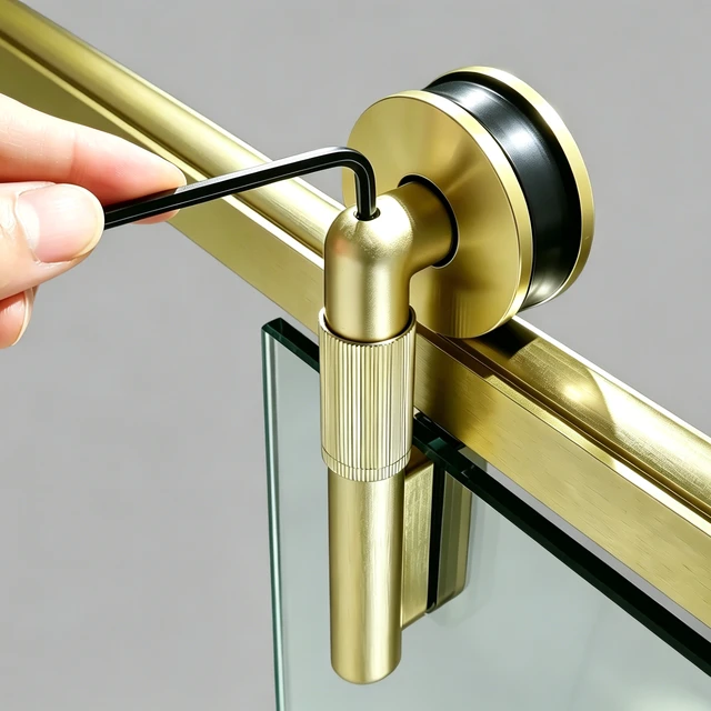 Alt view image 7 of 7 - 57 to 60 78 Inch Frame Single Sliding Soft Close Shower Doors, Sliding Shower Door 8 mm SGCC Tempered Glass for Brushed