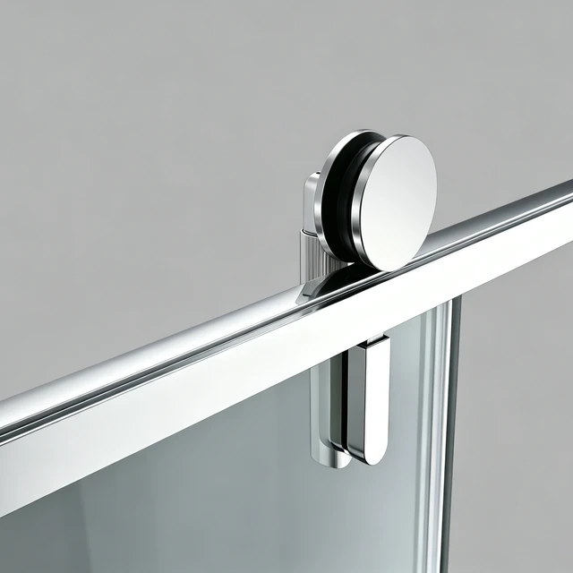 Alt view image 6 of 7 - 57 to 60 78 Inch Frame Single Sliding Soft Close Shower Doors, Sliding Shower Door 8 mm SGCC Tempered Glass for Sliver
