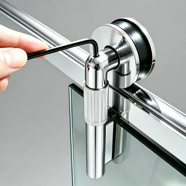 Alt view image 7 of 7 - 57 to 60 78 Inch Frame Single Sliding Soft Close Shower Doors, Sliding Shower Door 8 mm SGCC Tempered Glass for Sliver