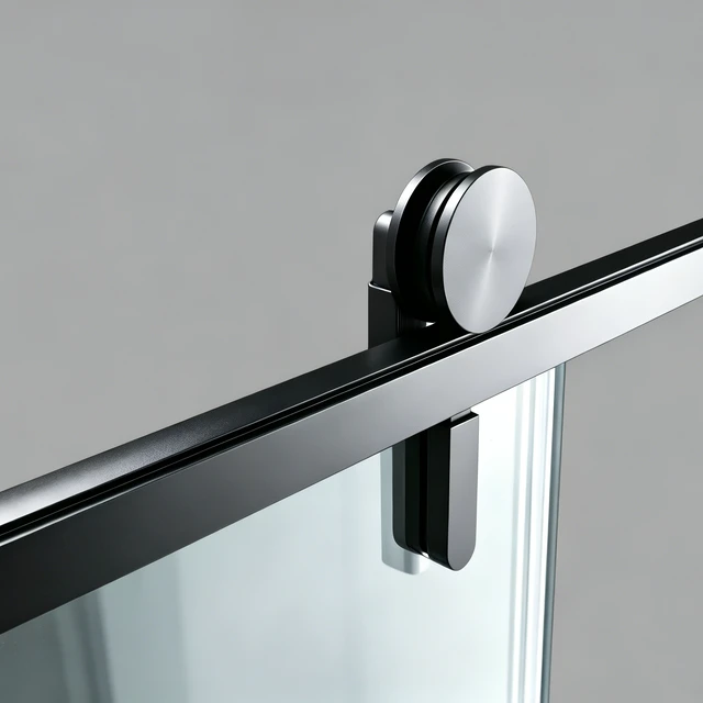 Alt view image 6 of 7 - 57 to 60 78 Inch Frame Single Sliding Soft Close Shower Doors, Sliding Shower Door 8 mm SGCC Tempered Glass for Matte