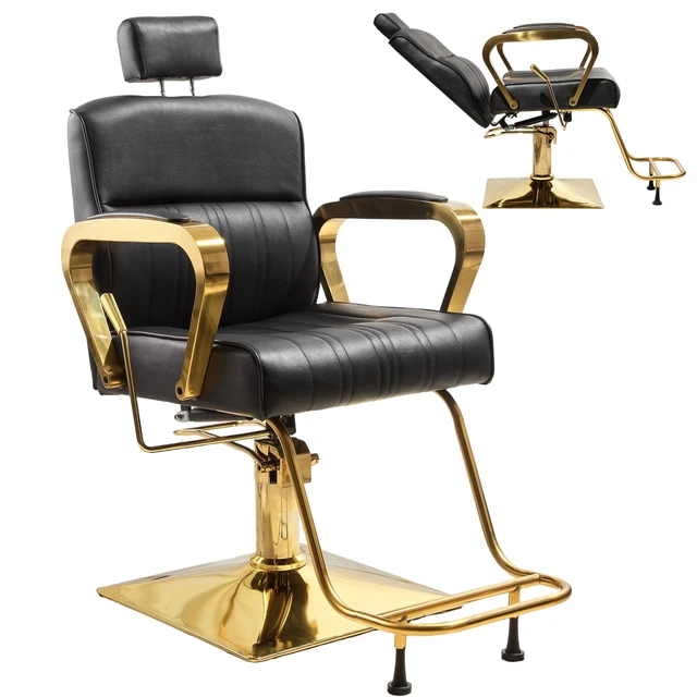 Alt view image 6 of 6 - Professional Reclining Salon and Spa Barber Chair for Hair Stylist with Headrest All Purpose Hydraulic Styling Beauty