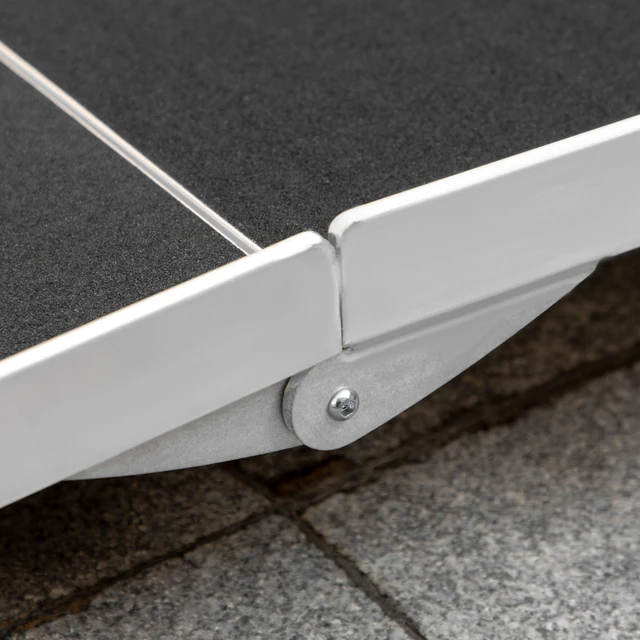 Alt view image 7 of 7 - Portable Wheelchair Ramp, Threshold Handicap Ramp, Black, Aluminum, Beauty Personal Care