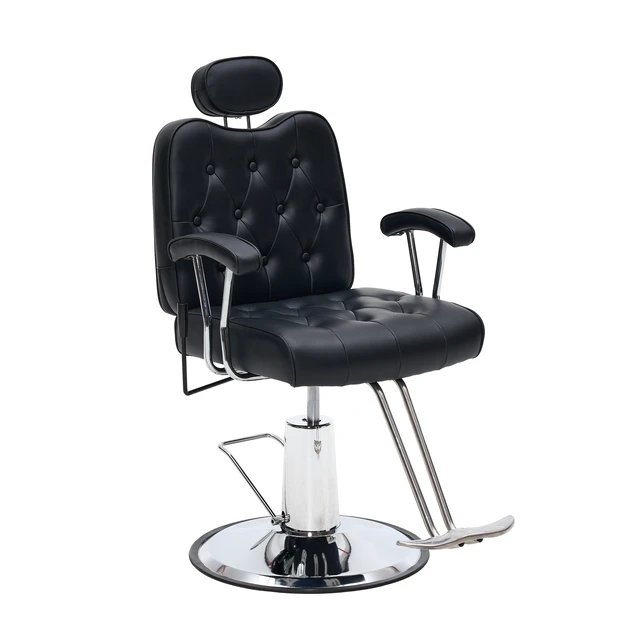 Alt view image 6 of 7 - Barber Salon Chair for Hair Stylist, Height Adjustable Hydraulic Hair Reclining Salon Chairs Degrees Rotation Function
