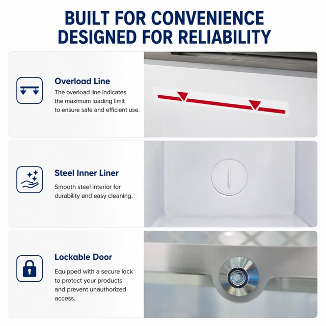 Alt view image 3 of 7 - ft Commercial Display Chest Freezer Inverter Energy Saving Ice Freezer with Sliding Low Glass Door Digital Temperature