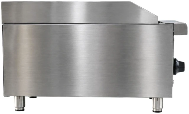 Alt view image 4 of 7 - 12 Inch Commercial Countertop Gas Charbroiler, Radiant Heat Broiler with Cast Iron Grates Stainless Steel Tabletop