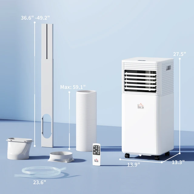 Alt view image 7 of 7 - Mobile Portable Air Conditioner for 441 sq ft, Unit with Cooling Dehumidifier Fan Sleep Mode Remote 24h Timer LED