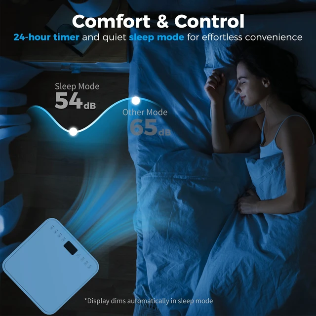 Alt view image 4 of 7 - Mobile Portable Air Conditioner for 344 sq ft, Unit with Cooling Dehumidifier Fan Sleep Mode Remote 24h Timer LED