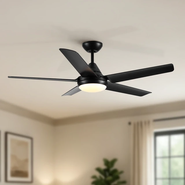 Alt view image 2 of 7 - 48 Inch Ceiling Fan with Lights and Remote Control, Ceiling Fan Reversible Motor Speeds Cct Dimmable LED Quiet Timer