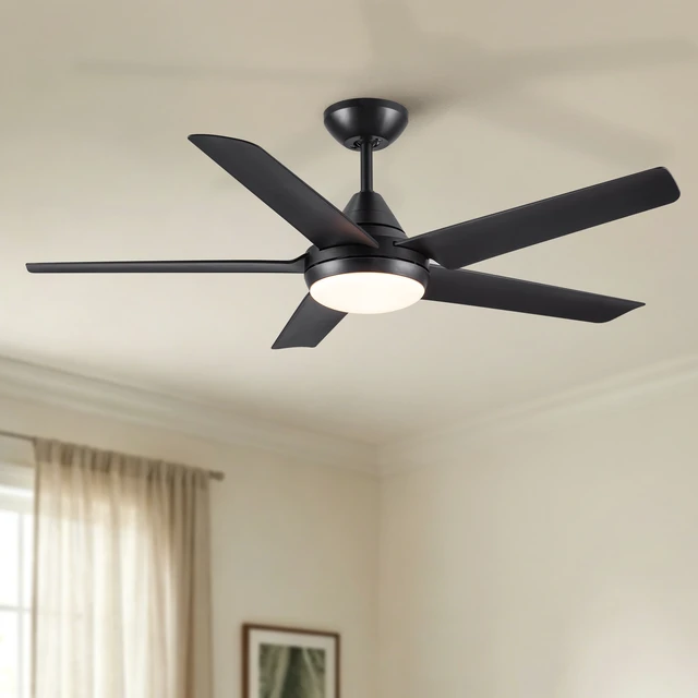 Alt view image 3 of 7 - 48 Inch Ceiling Fan with Lights and Remote Control, Ceiling Fan Reversible Motor Speeds Cct Dimmable LED Quiet Timer