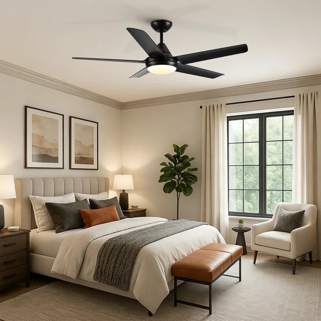 Alt view image 4 of 7 - 48 Inch Ceiling Fan with Lights and Remote Control, Ceiling Fan Reversible Motor Speeds Cct Dimmable LED Quiet Timer
