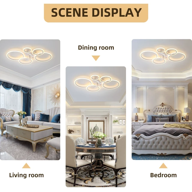 Alt view image 6 of 7 - 39inches Ceiling Fan with Lights, Remote Control and App Control Dimmable with Remote Blades Speeds Wind, White, Iron