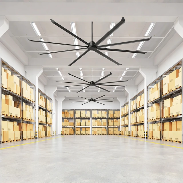Alt view image 2 of 7 - Large Size Motor Ceiling Fan with Aluminum Blades, Speed Remote Control Adjust Height Down Rods Commercial Ceiling Fan