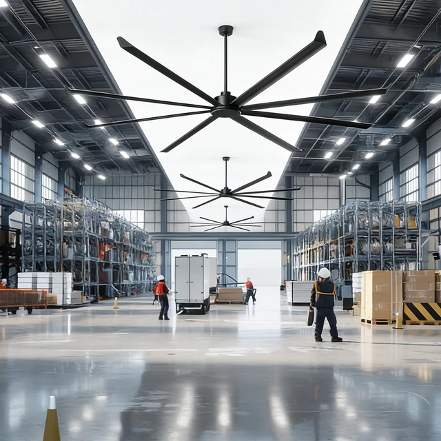 Alt view image 6 of 7 - Large Size Motor Ceiling Fan with Aluminum Blades, Speed Remote Control Adjust Height Down Rods Commercial Ceiling Fan